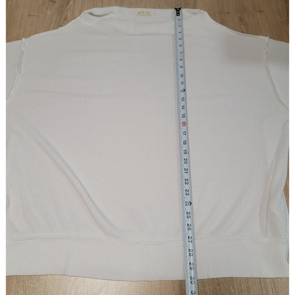 Free People We the Free Slouchy Thermal Size Large Oversized Boxy Casual Boho - Picture 7 of 8